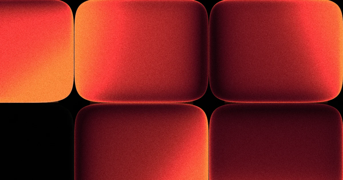 Tiles shader, backlit tiles glowing red and amber on black